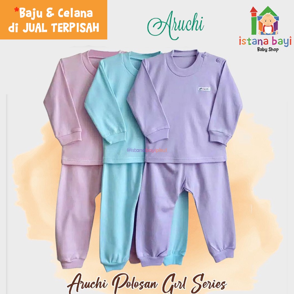 Aruchi Baju Oblong Panjang Warna SML/baju bayi/piyama bayi 1 Pcs