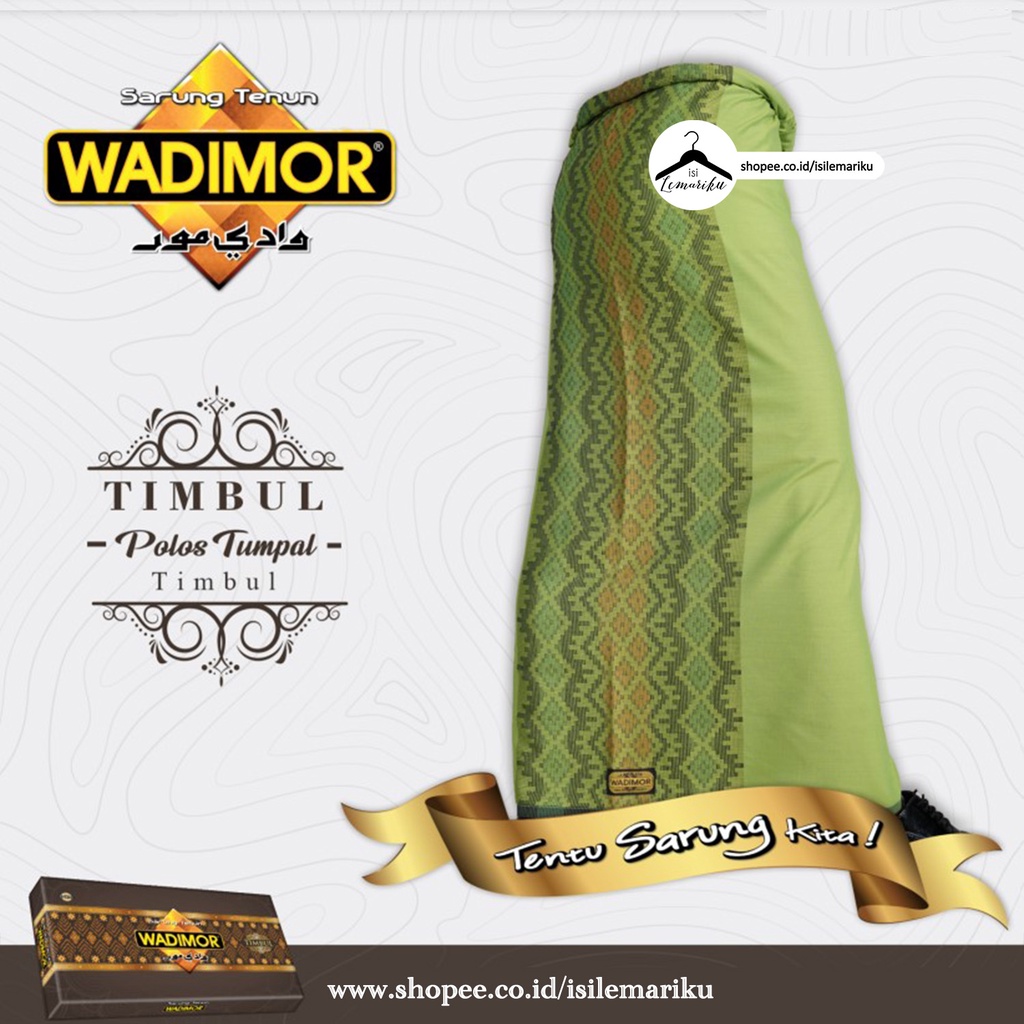 Sarung WADIMOR Polos TUMPAL TIMBUL / Sarung Tenun Laki Laki