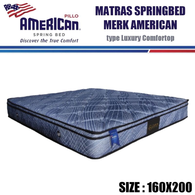 KHUSUS DENPASAR-BALI.Matras Springbed Merk American Type Luxury Comfortop 160x200