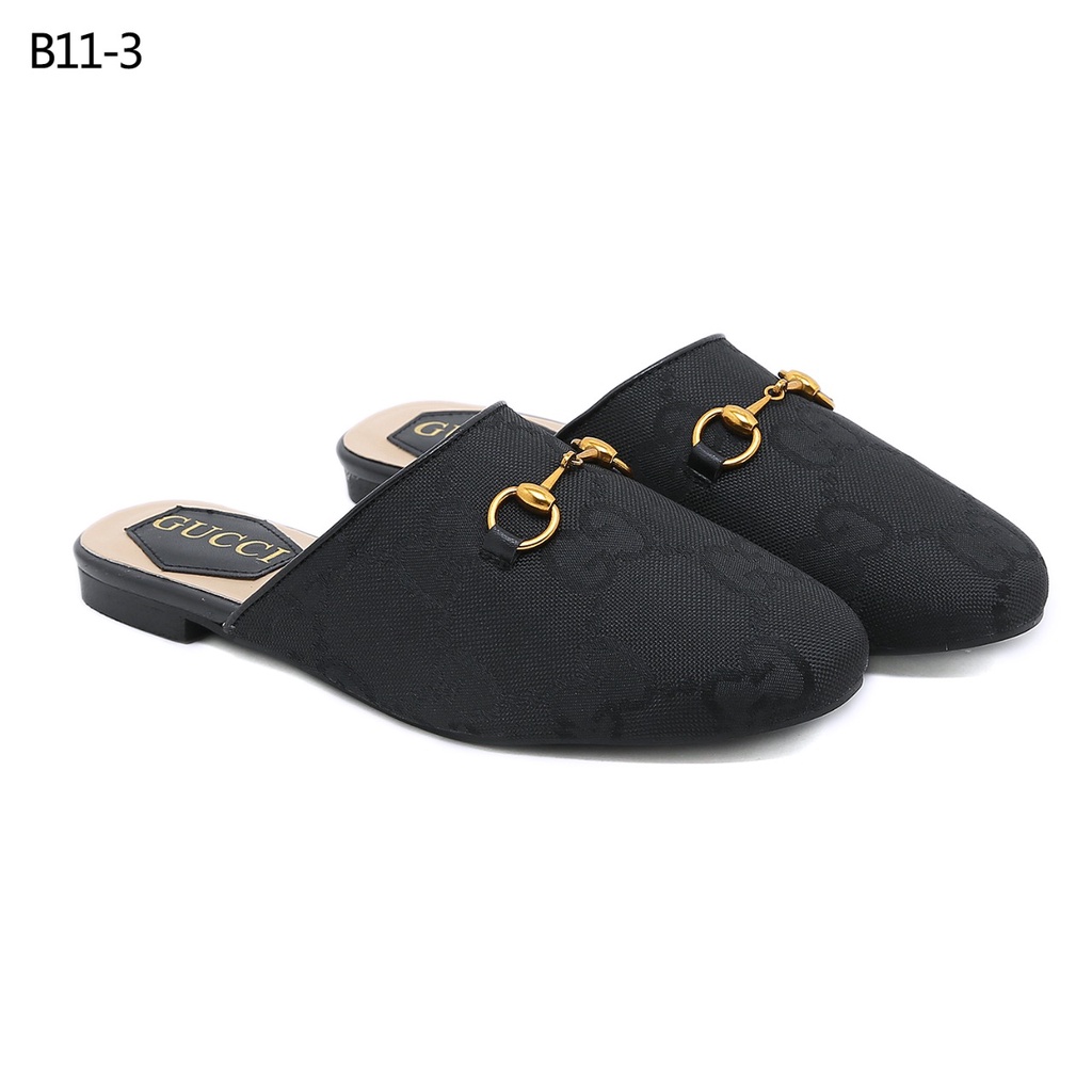 GC  GG Canvas Flat Mules B11-3