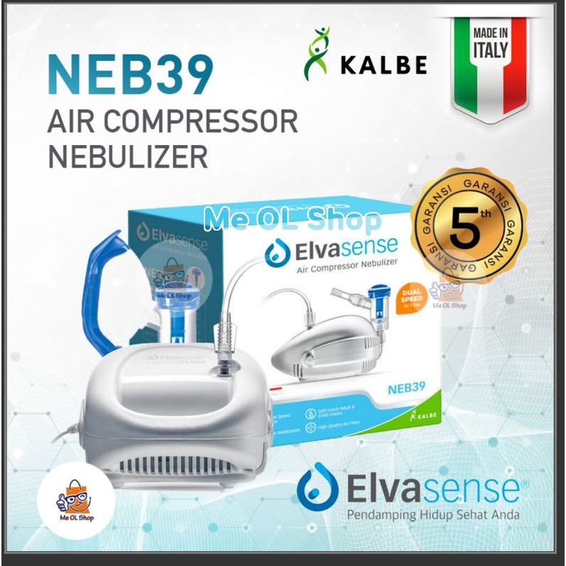 NEBULIZER UDARA DUAL SPEED ELVASENSE TYPE NEB39 (Air Compressor Nebulizer)