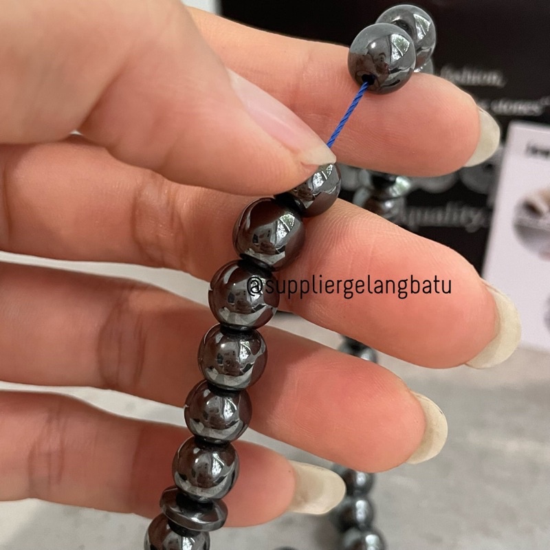 Tasbih Kesehatan Hematite 33butir premium tasbih tangan