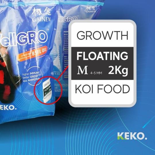 PAKAN KOI WELLGRO 2 KG M FLOATING MAKANAN IKAN KOI