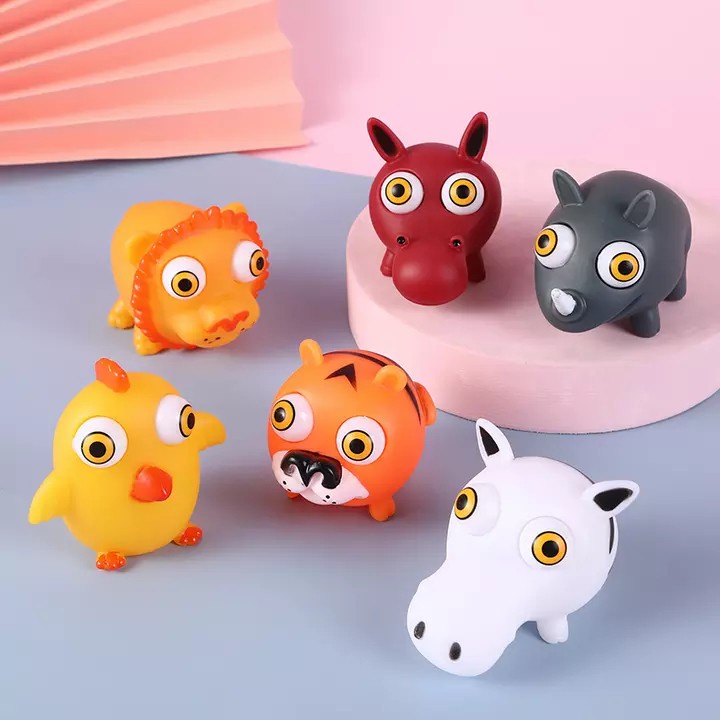 MOMBABY1 Mainan motorik sensorik anak Pop out eyes animal / Mainan pencet hewan