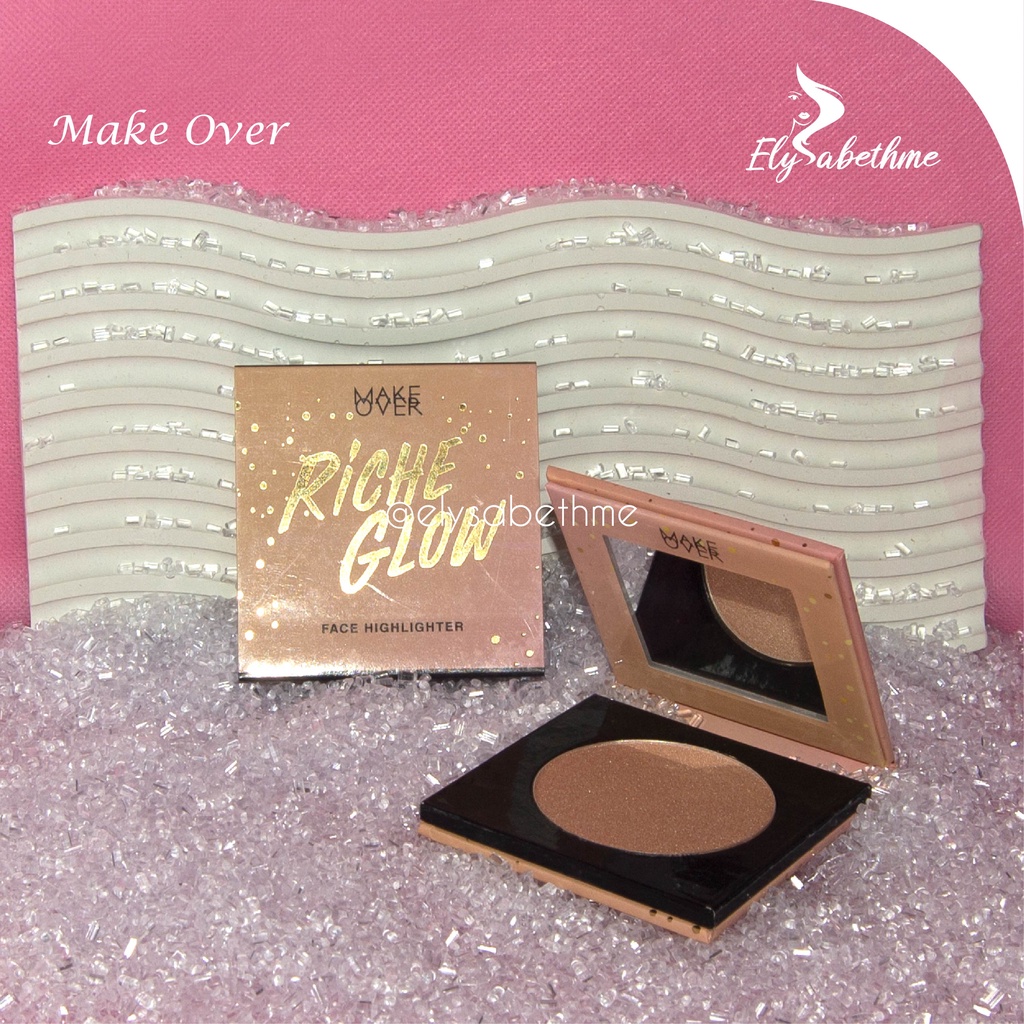 ✿ELYSABETHME✿ 𝓶𝓪𝓴𝓮𝓸𝓿𝓮𝓻 Make over riche glowing natural highlighter shine  bright bling glitter makeup glowing ala sultan