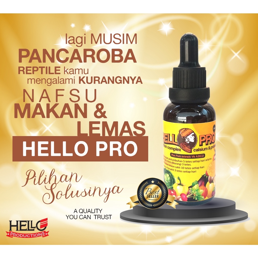 Vitamin Hewan/vitamin Reptile/Reptil/Hello Pro