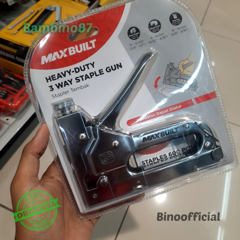 

Staples Stapler Tembak Stapler gun 3 In 1 Bisa Untuk tembok gypsum dan Kayu Original Krisbow Ace Hardware