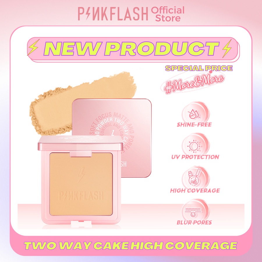 [[ PINKFLASH TWO WAY CAKE ]] PINKFLASH DUO EFFECT PRESSED POWDER 9GR