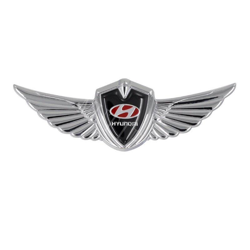 HYUNDAI Stiker Emblem Logo 3D Bahan Metal Untuk i20 Trajet H1 i10 Kona Santa Fe Getz Accent Atoz