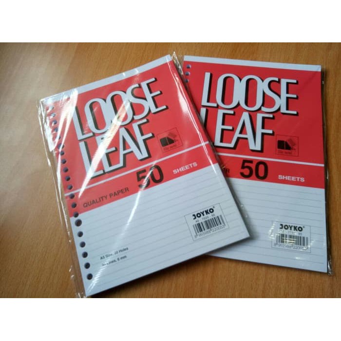 

Loose Leaf Joyko Kecil A5 Isi 50 Lembar / Kertas File Binder