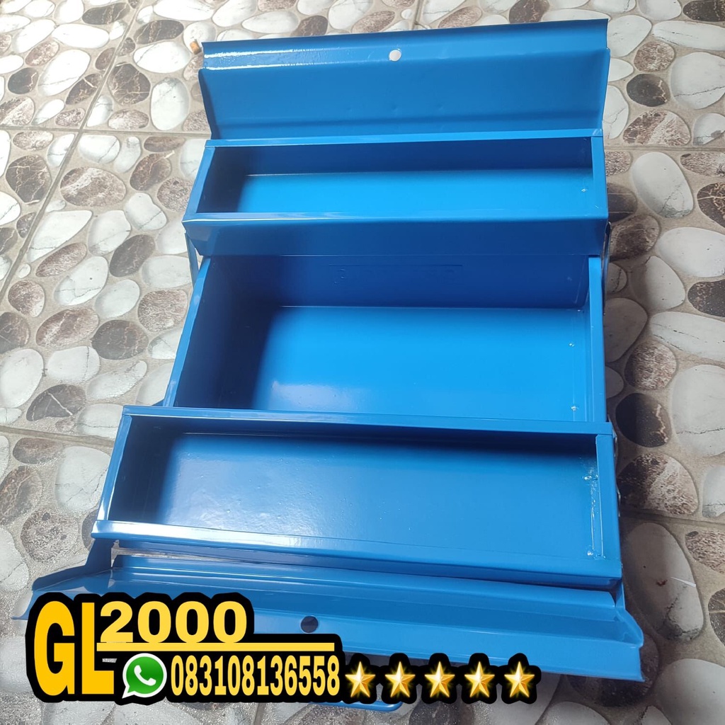 TOOL BOX BESI 2 SUSUN 3 RUANG - TOOLBOX 2 STACK - TOOLBOX OPT TEMPAT PENYIMPANAN PERKAKAS