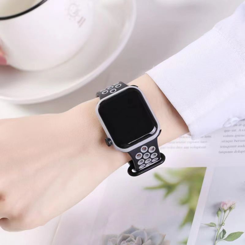 (Terima Cod)Jam Tangan Wanita/Pria Led Putih Sergi Watch Tali Lobang Strap Karet(Dikirim Jakarta)