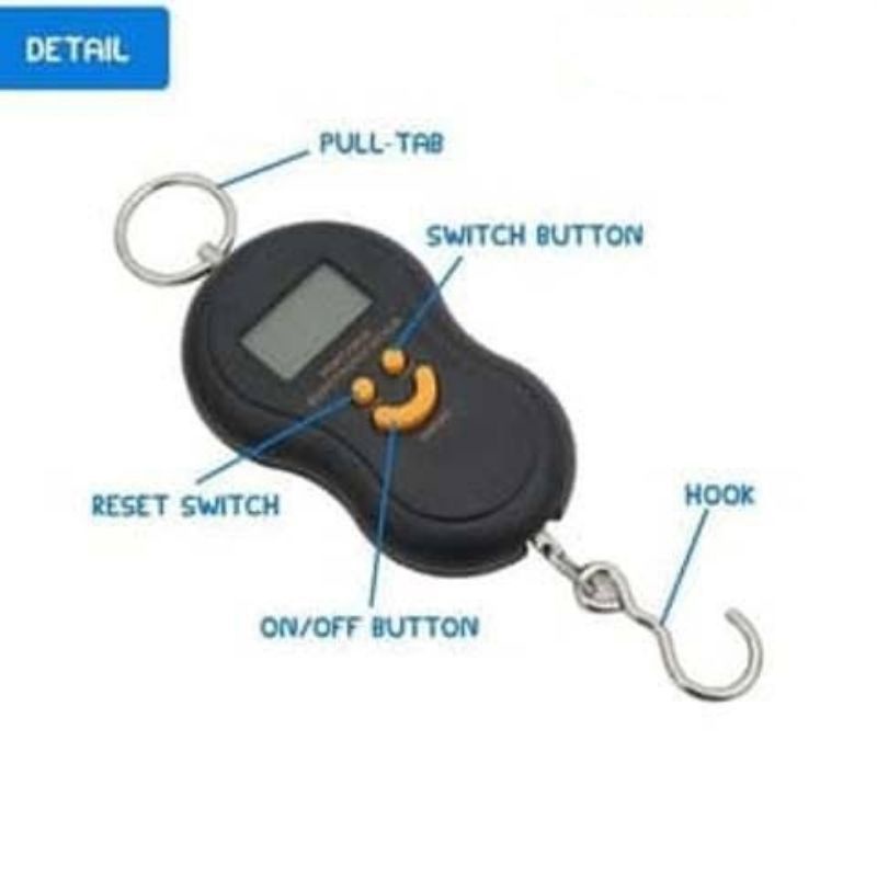 MJ88 TIMBANGAN GANTUNGAN DIGITAL 50KG ELECTRONIC SCALE PORTABLE TRAVEL