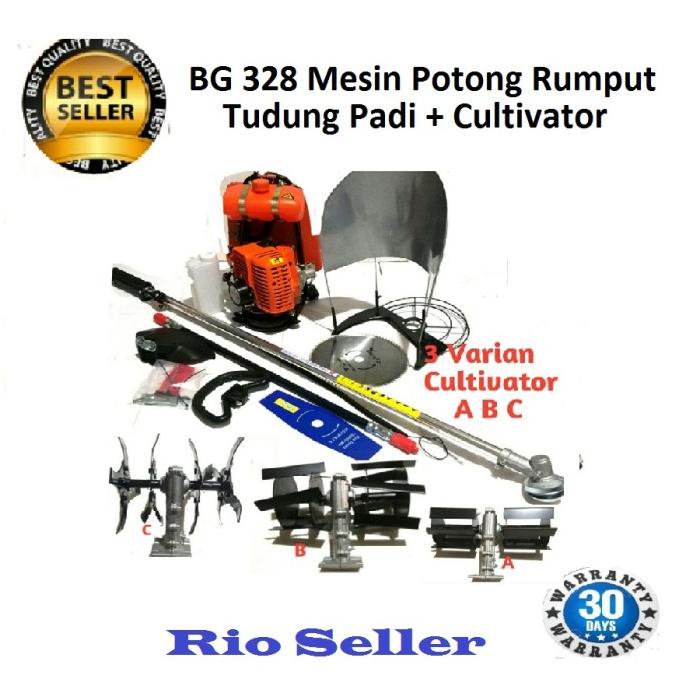 MESIN POTONG RUMPUT + TUDUNG PADI + CULTIVATOR (KEPALA MINI TRACTOR) barang laris