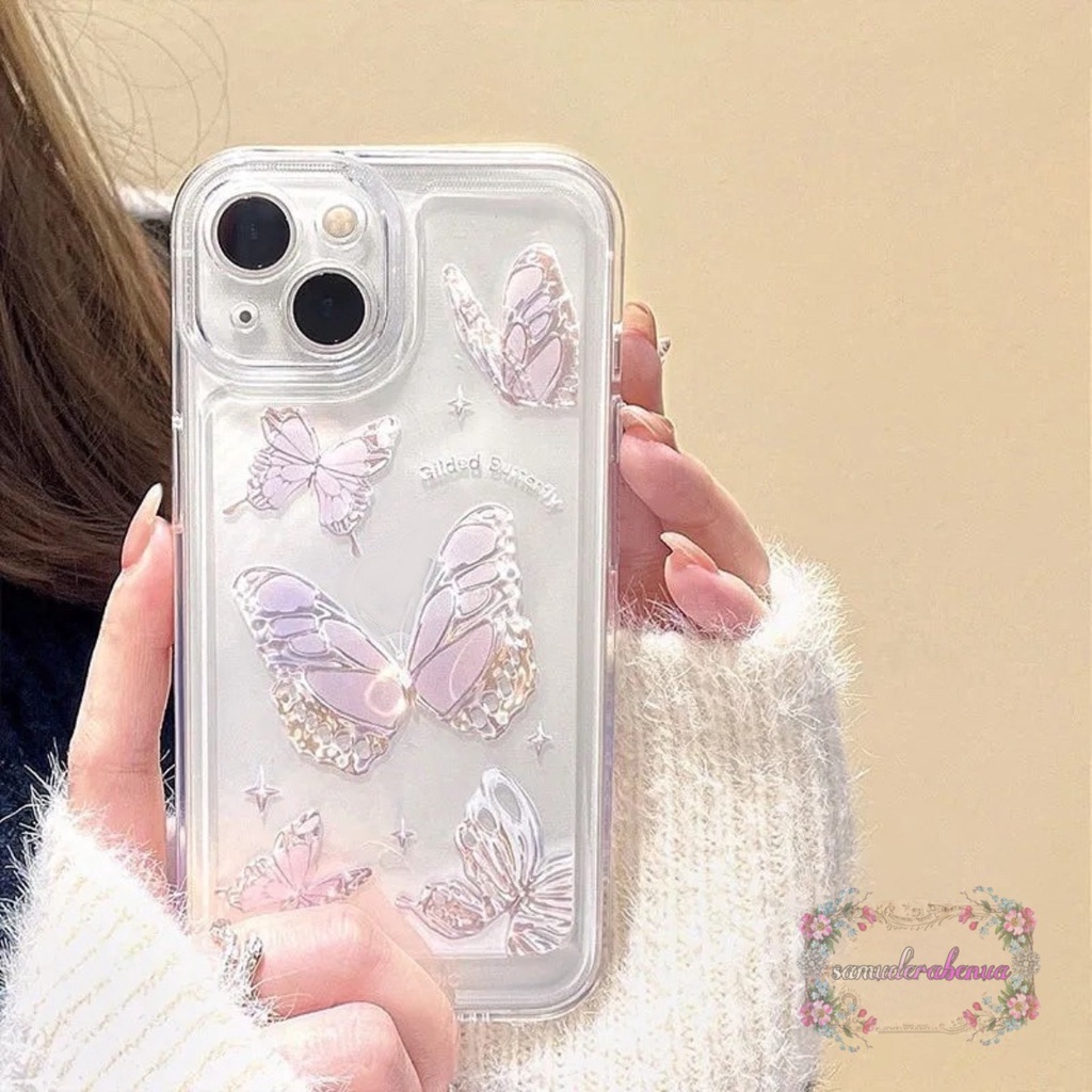 SS116 SOFTCASE TRANSPARAN MOTIF KUPU KUPU XIAOMI REDMI NOTE 7 8 9 10 11 12 PRO SB4406