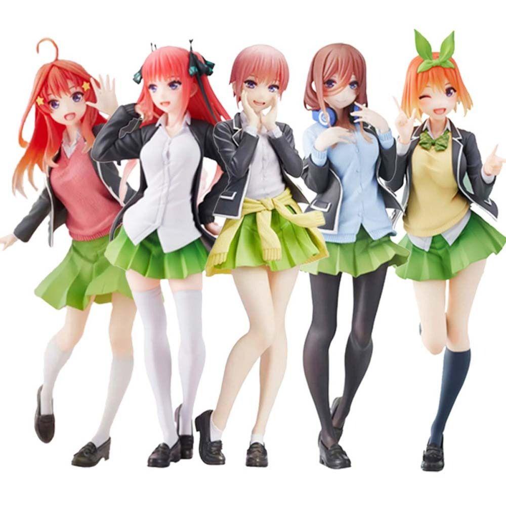 Mxbeauty The Quintessential Quintuplets Anime PVC Nakano Miku Miniatur Desktop Ornamen Seragam Sekolah Dekorasi Model Mainan