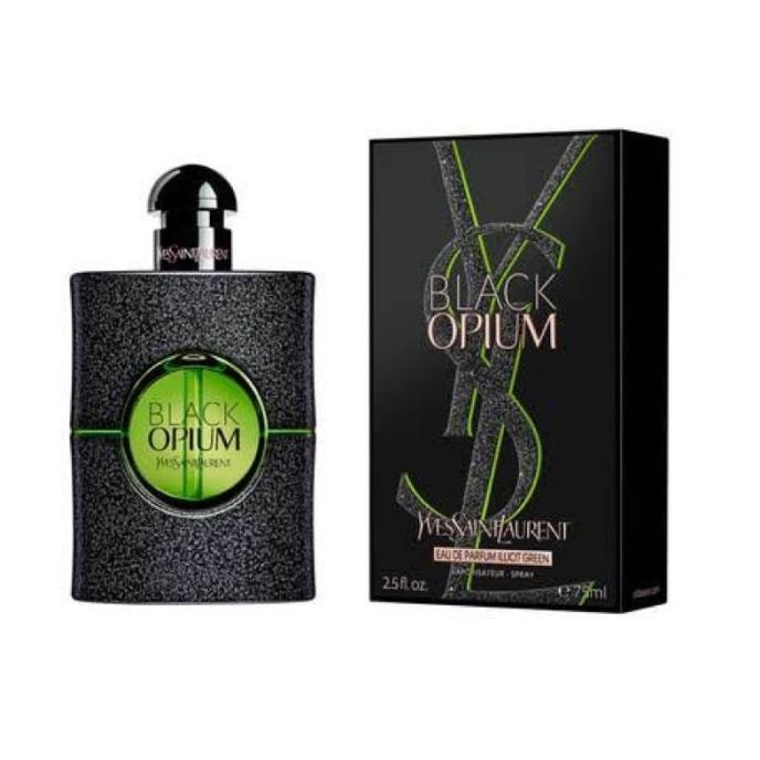 Parfum Ysl Black Opium Illicit Green Edp 75Ml Original Full Set