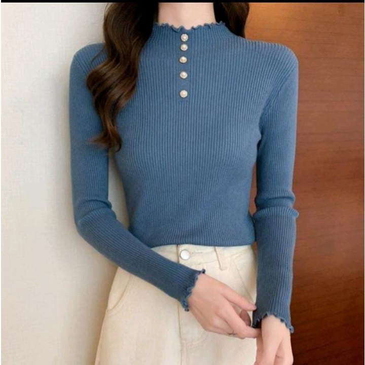 Baju Rajut Kriwil Kancing/ Cardigan Sweater Rajut Premium.