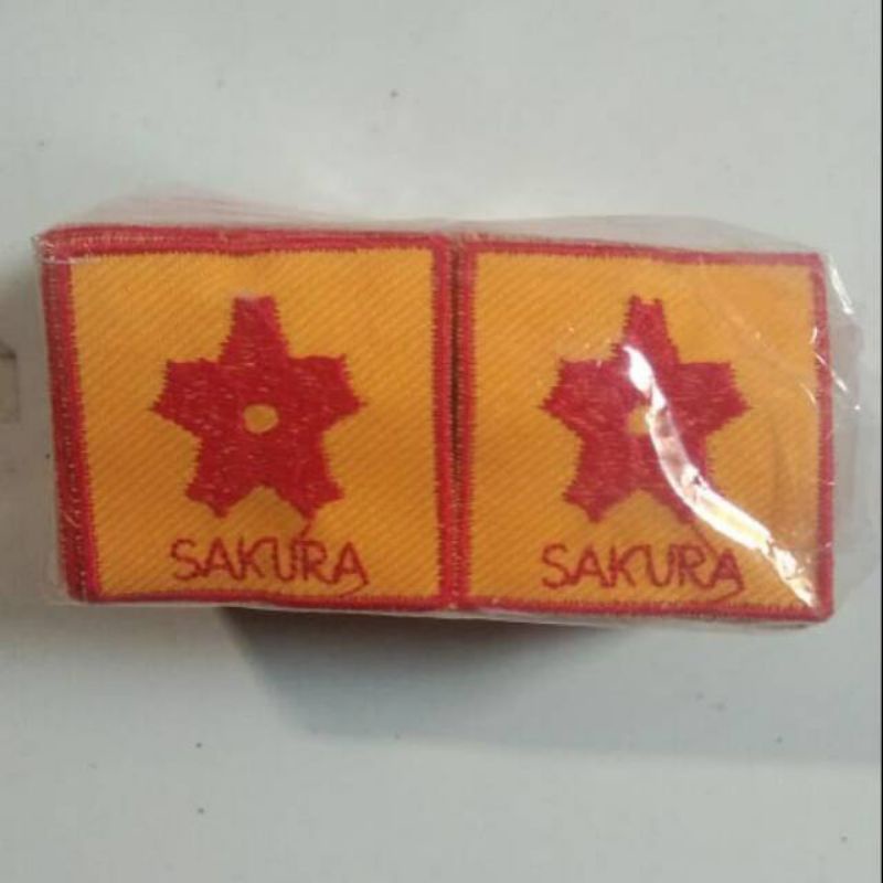 bet bordir tanda regu sakura / tanda regu pramuka sakura