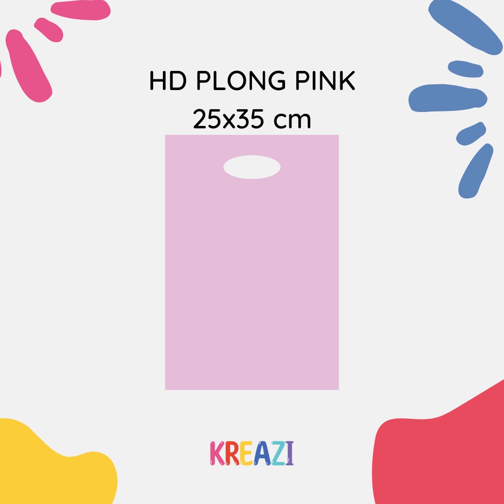 Plastik HD Plong  25x35 cm murah pink