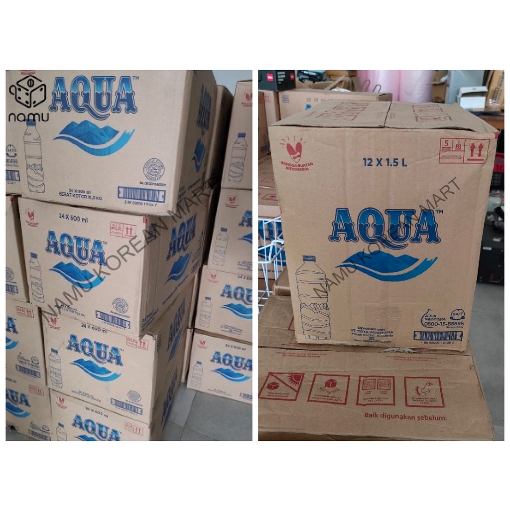 Jual Aqua 1 Box Air Mineral Aqua Botol 15l Air Mineral Aqua Botol 600ml Shopee Indonesia 2657