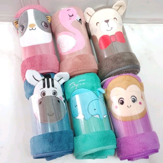 New!!! Handuk Mandi Bayi Microfiber Boneka Motif New 60x120cm