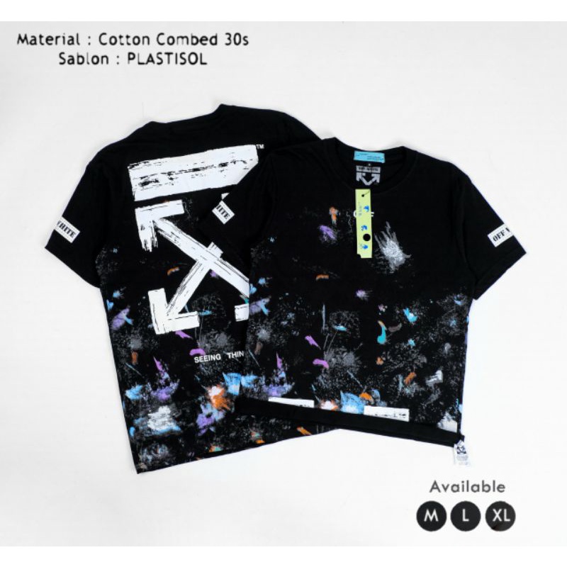 kaos off-white galaxy lengan pendek premium | baju kaos pria | kaos distro