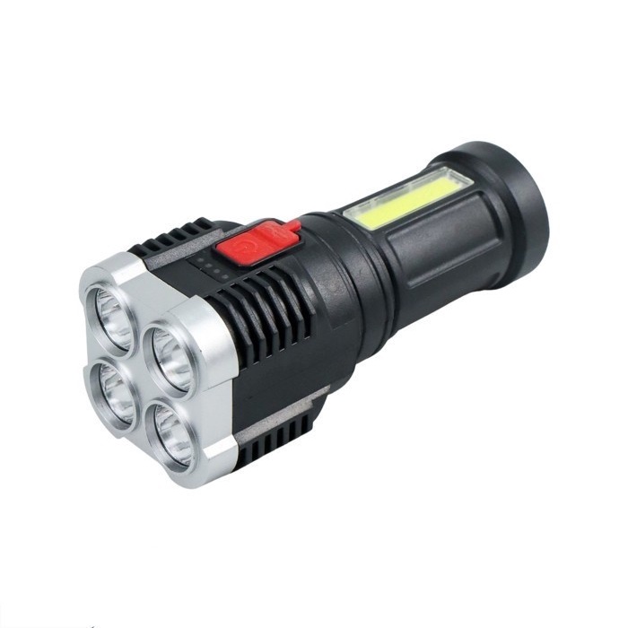 fmfit ZHIYU Senter LED Flashlight USB Rechargeable 4 XPE + COB EHS