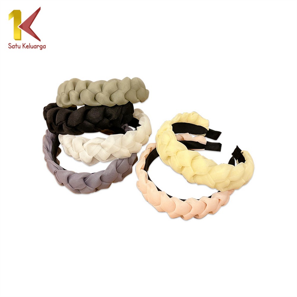 Satu Keluarga Bando Kepang Wanita Scrunchie C530 Aksesoris Rambut Wanita Bandana Nagita Organza / He