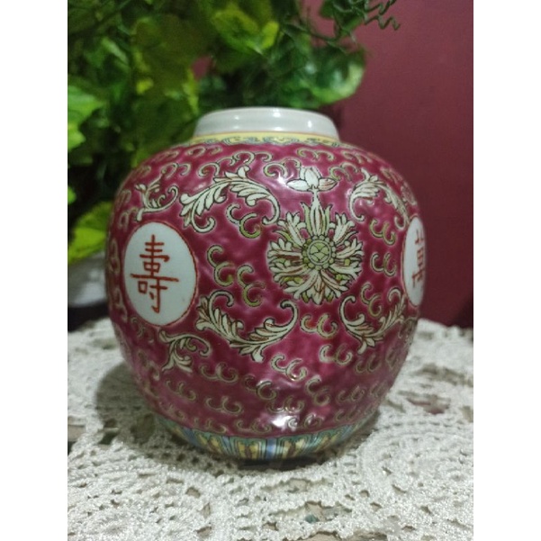 guci Buli Antik Nyonya Ware Jumbo peninggalan dinasti Ching T:13 cm