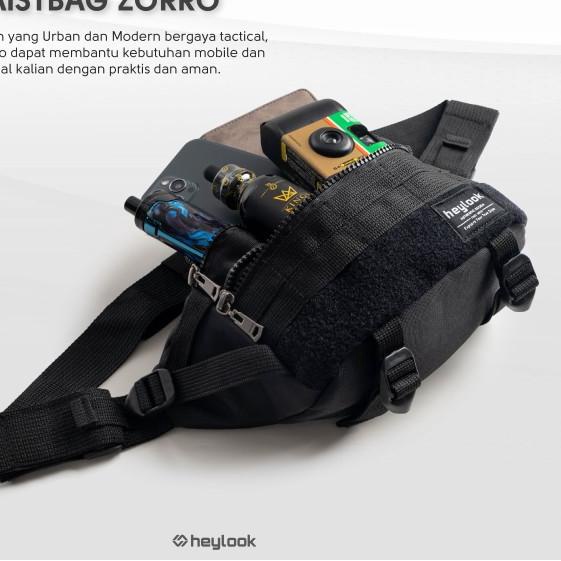 TAS SELEMPANG PRIA ZORRO TAS PRIA DISTRO TAS SLEMPANG MURAH SLING BAG - Hitam