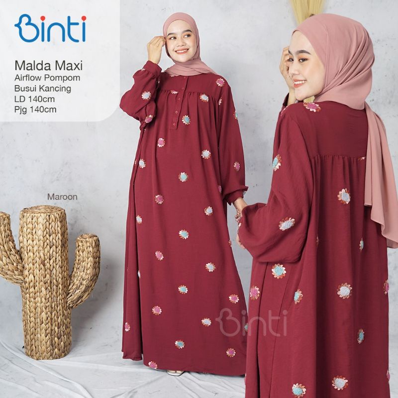 Dress Wanita LD 140 XXXXL Malda Maxi Ori Binti Gamis Terbaru Super Jumbo Murah Syari Maxy Extra Big 