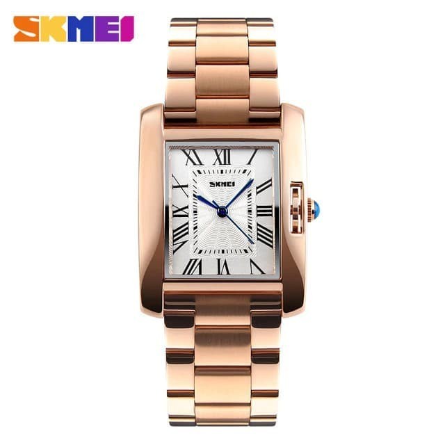 JAM TANGAN WANITA SKMEI 1125 / 1284 RANTAI STAINLESS QUARTZ ANALOG - skmei 1284
