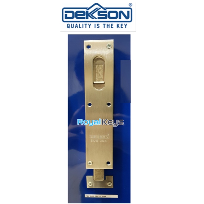 Flush Bolt Plate Dekson Dekkson FBP 8" Inch Grendel Slot Plat Tanam