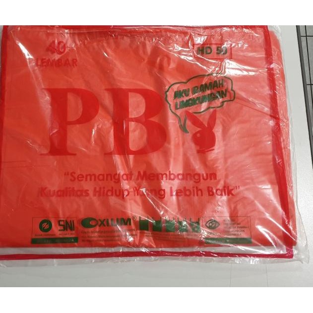 

SALE! KANTONG PLASTIK KRESEK JUMBO RAMAH LINGKUNGAN UKURAN 50 MERAH