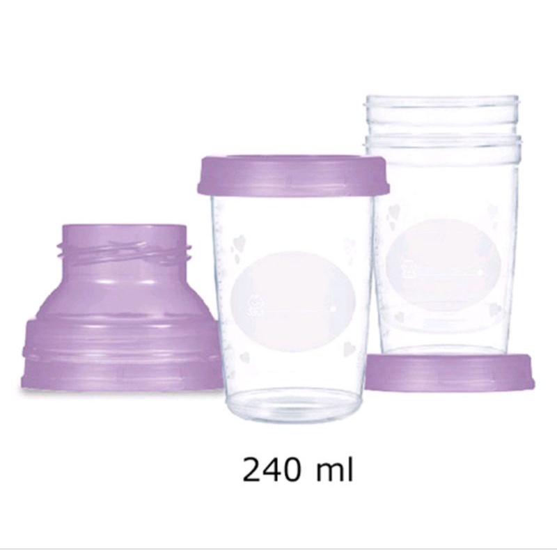 Baby Safe Breastfeeding Container with Connector Wadah Penyimpanan ASI FC04B