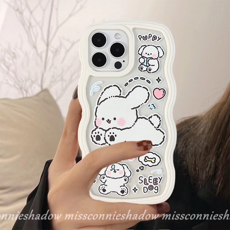 Realme 10 9i 8I C33 C30 9Pro+ 7 C11 C25Y 7I 8 5i 6i C25s C12 C21Y C35 C15 C20 C25 C3 C20A 5 C2 5s Shockproof Cute Puppy Cartoon Running Pochacco Wavy Edge Soft TPU Phone Back Cover