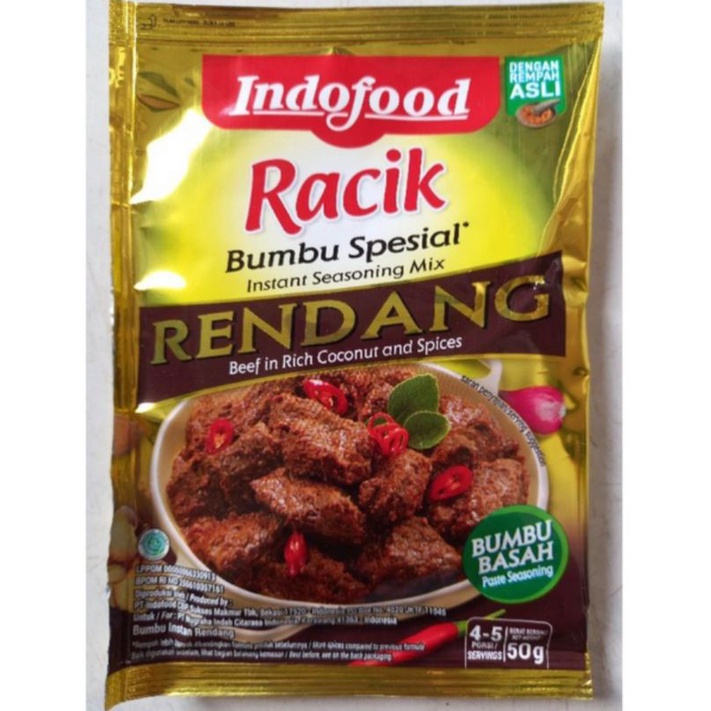 

BUMBU INSTAN INDOFOOD RACIK RENDANG 50g BUMBU SACHET BUMBU DAPUR BUMBU REMPAH ASLI BUMBU BASAH BUMBU BUBUK BUMBU TERLARIS BUMBU TERENAK BUMBU TERPOPULER BUMBU PROMO BUMBU TERMURAH BUMBU TERBAIK BUMBU PRAKTIS BUMBU MASAKAN INDONESIA BUMBU PELENGKAP TOPNO.1