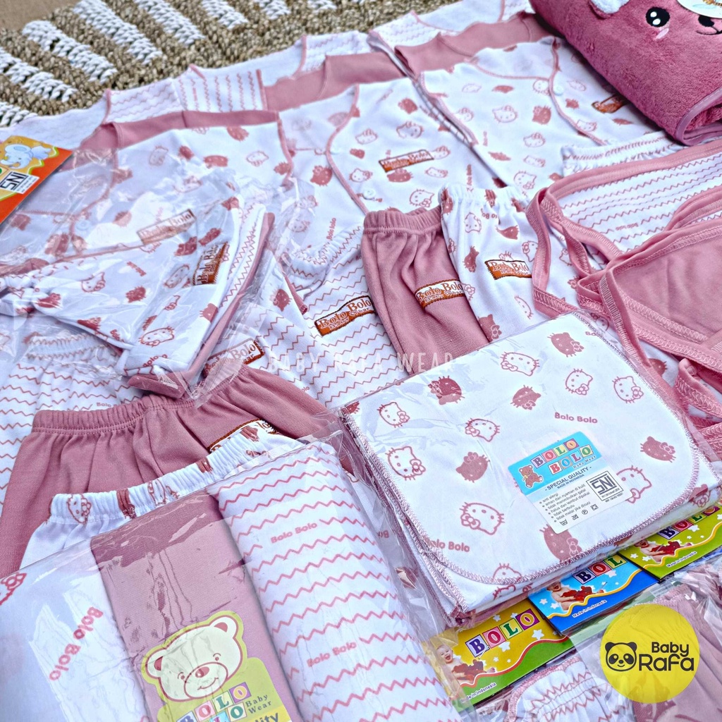 50 PCS Paket Hemat Komplit Baju Bayi Baru Lahir Paket Hemat Baby Paket Komplit Bayi Baru Lahir Serian Pink Dusty