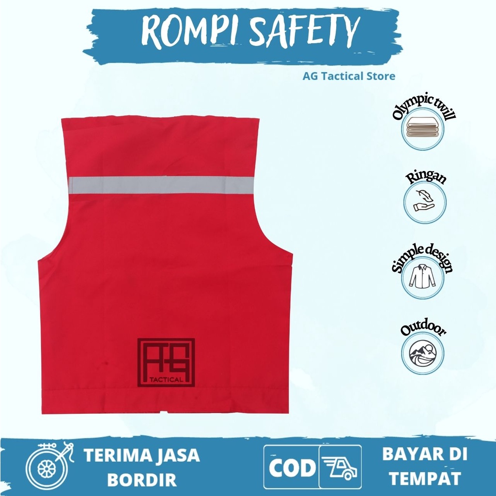 Rompi Proyek - Rompi Safety - Rompi Tambang - Rompi kain - Rompi K3 - Rompi Stabilo