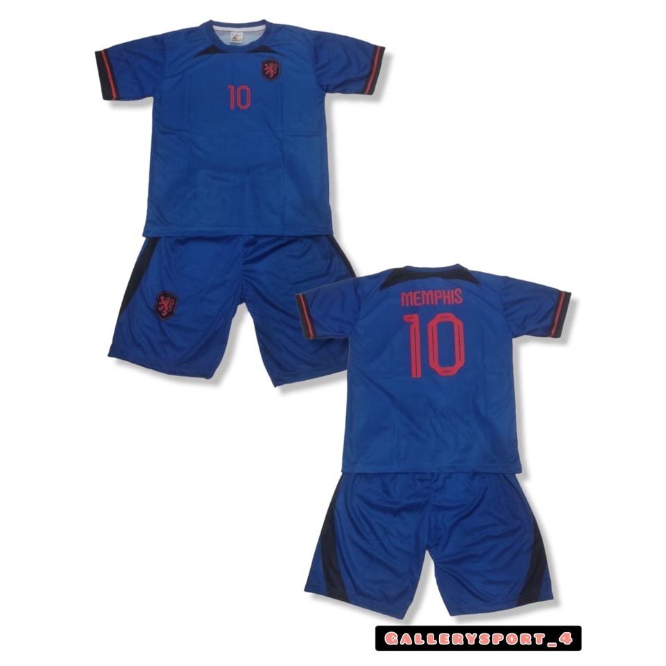 KAOS JERSEY SETELAN BOLA ANAK - JERSEY SETELAN BOLA BELANDA AWAY