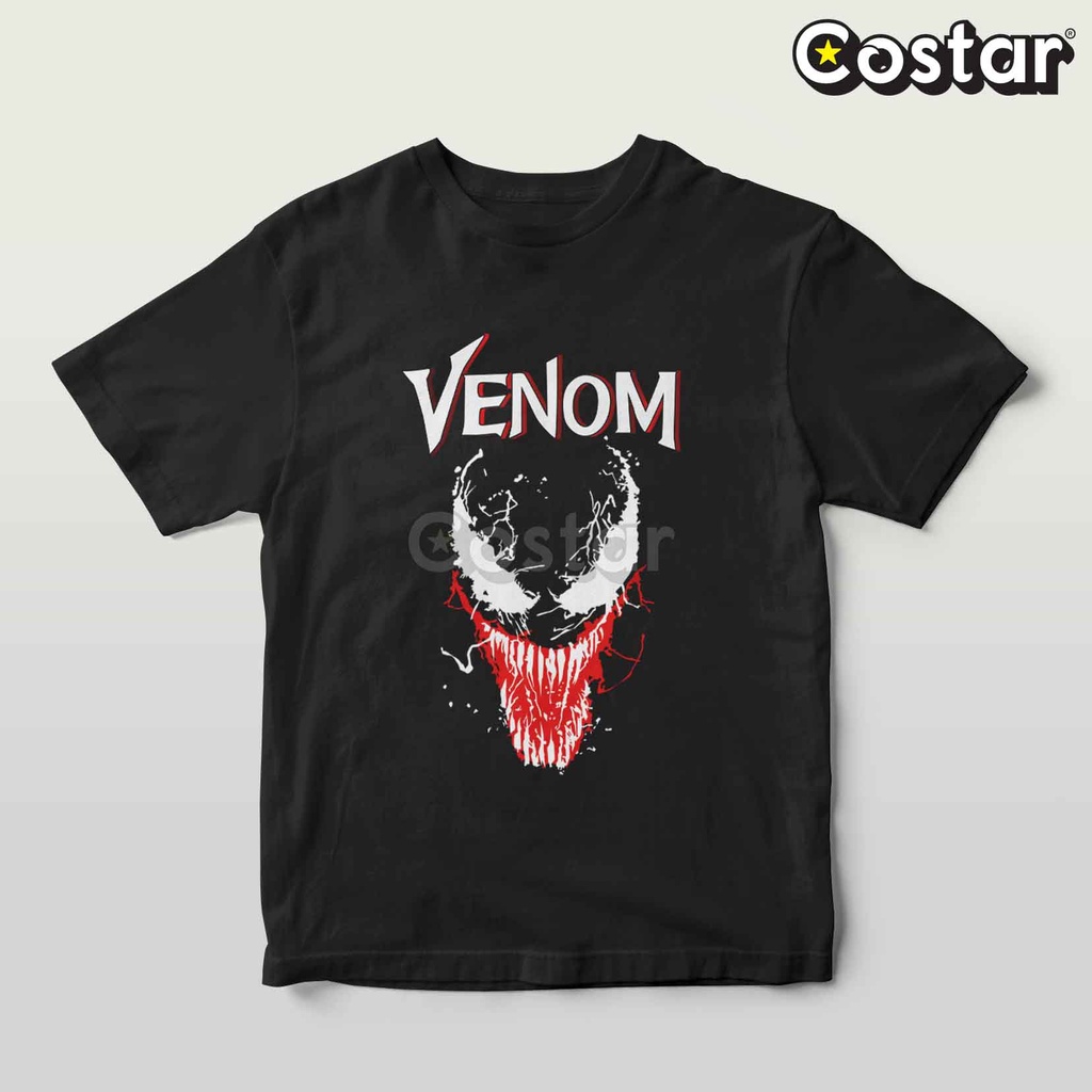 Kaos Venom Warna Hitam Bahan Premium