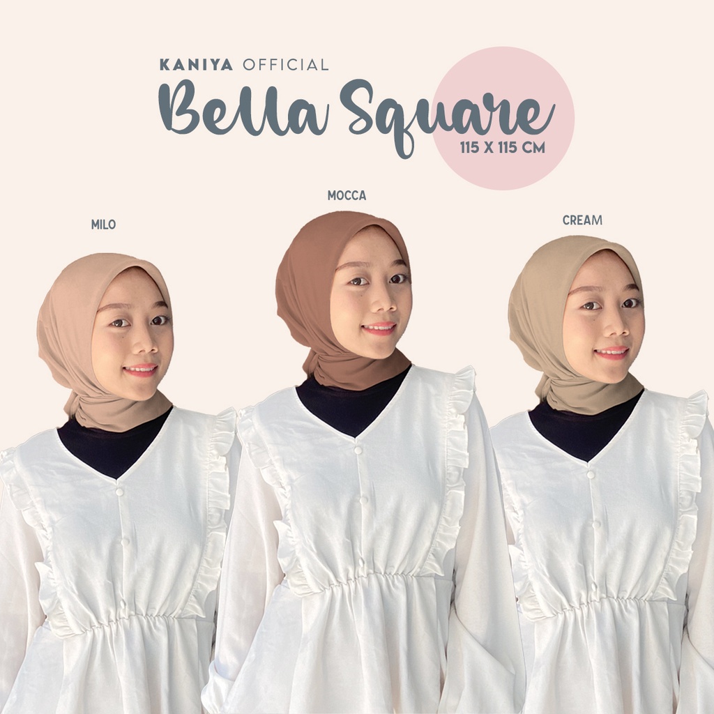 Bella Square / Hijab Segi Empat / Segi Empat Polycotton/Hija Polycotton By Kaniya