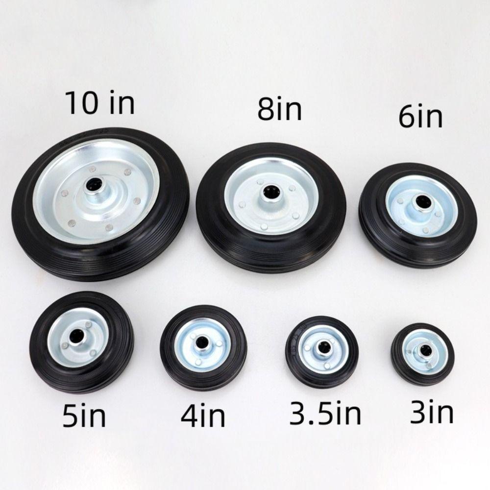 Top 2pcs Roda 4 &quot;Pusat Hitam Sedang Aksesoris Ban Karet 100mm