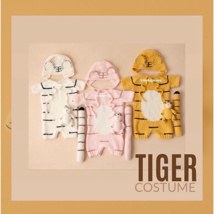 Tiger Costume Set Kostum Rajut Baju Bayi