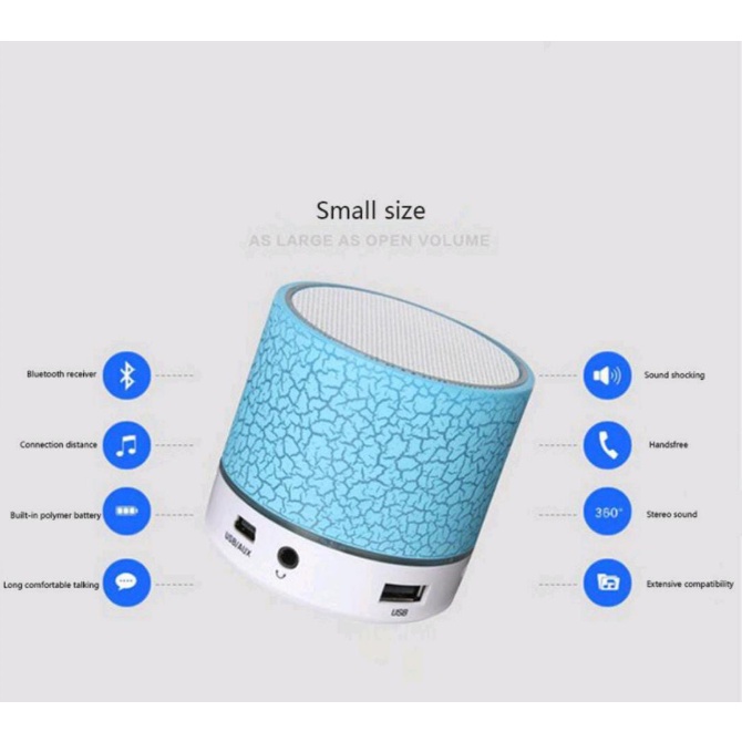 A9 Bluetooth Speaker Mini led Portable Wireless Speaker BA SS086