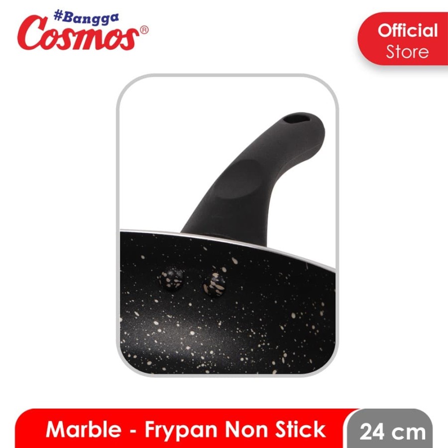 Frypan Cosmos CFP 22cm MARBLE Anti Lengket Wajan Wok Ceraflon Fry Pan Marbel Non Stick Teflon CFB MB