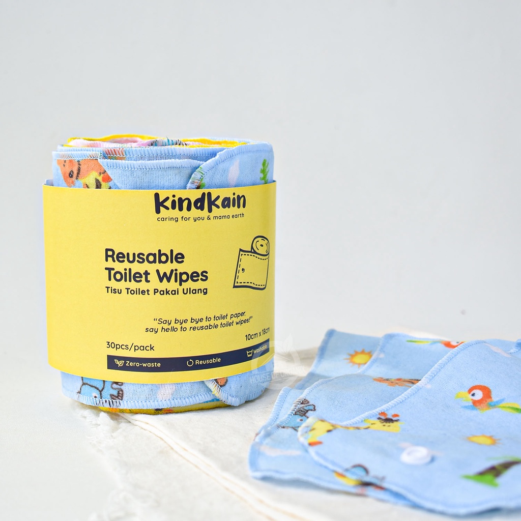 Kindkain Reusable Toilet Wipes / Tisu Toilet Pakai Ulang (10 x 18 cm)