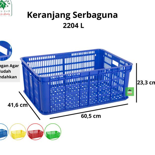 

Green Leaf Container Keranjang Industri Sebaguna 2204 L - Biru