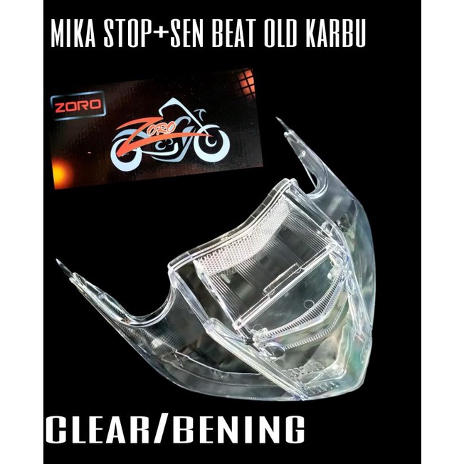 MIKA STOP LAMPU BELAKANG BEAT CARBU 2009/2010/2011/2012 PNP KACA BENING/RIBEN SMOKE ZORO